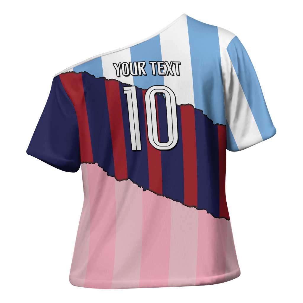 Custom Argentina and Spain Cross Shoulder Shirt Trio Special Vintage Edition