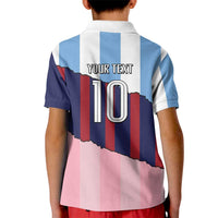 Custom Argentina and Spain Kid Polo Shirt Trio Special Vintage Edition