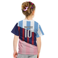 Custom Argentina and Spain Kid T Shirt Trio Special Vintage Edition