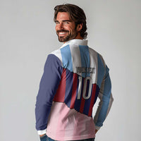 Custom Argentina and Spain Long Sleeve Polo Shirt Trio Special Vintage Edition