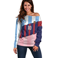 Custom Argentina and Spain Off Shoulder Sweater Trio Special Vintage Edition
