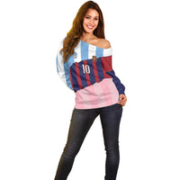 Custom Argentina and Spain Off Shoulder Sweater Trio Special Vintage Edition
