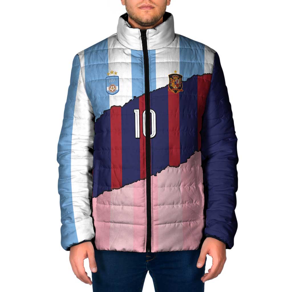 Custom Argentina and Spain Padded Jacket Trio Special Vintage Edition