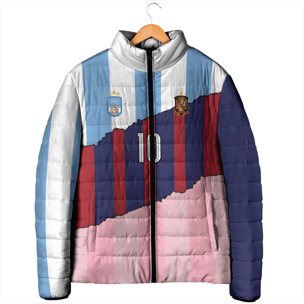 Custom Argentina and Spain Padded Jacket Trio Special Vintage Edition
