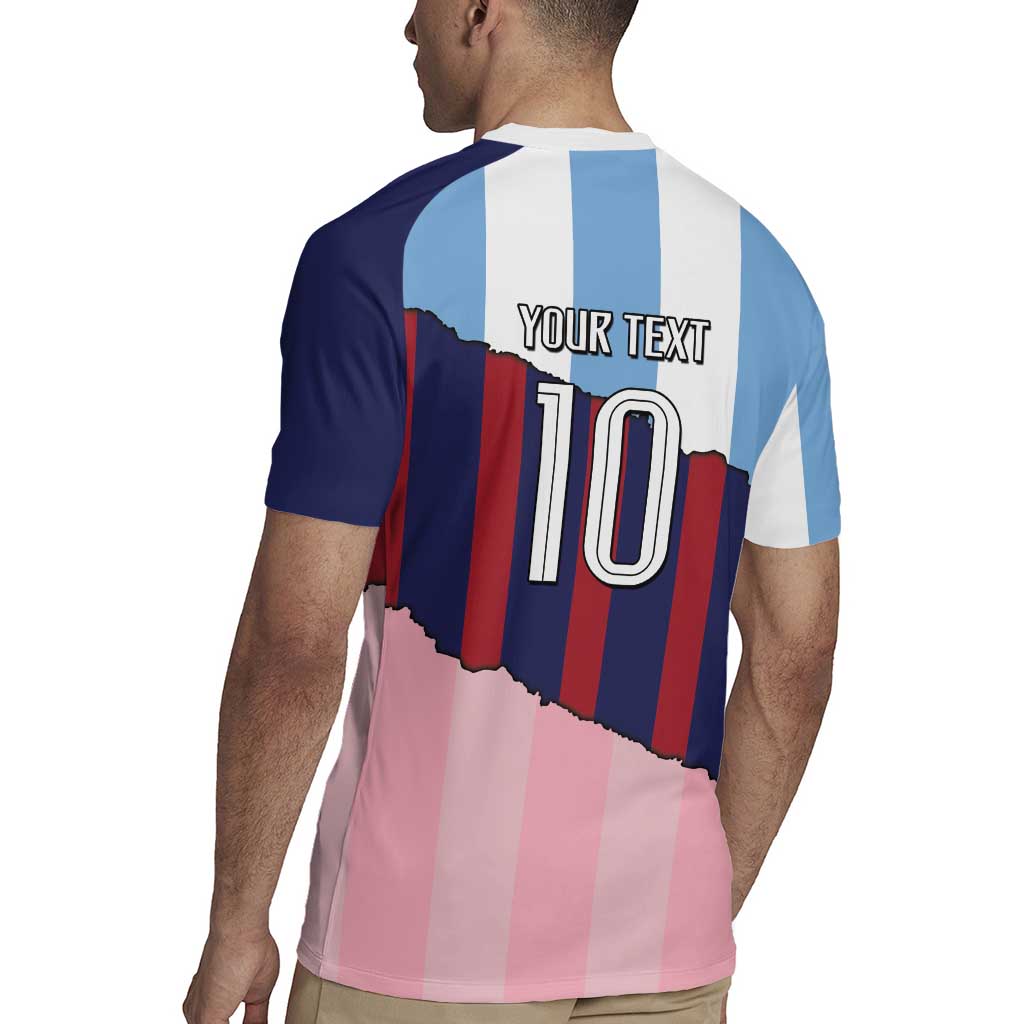 Custom Argentina and Spain Rugby Jersey Trio Special Vintage Edition