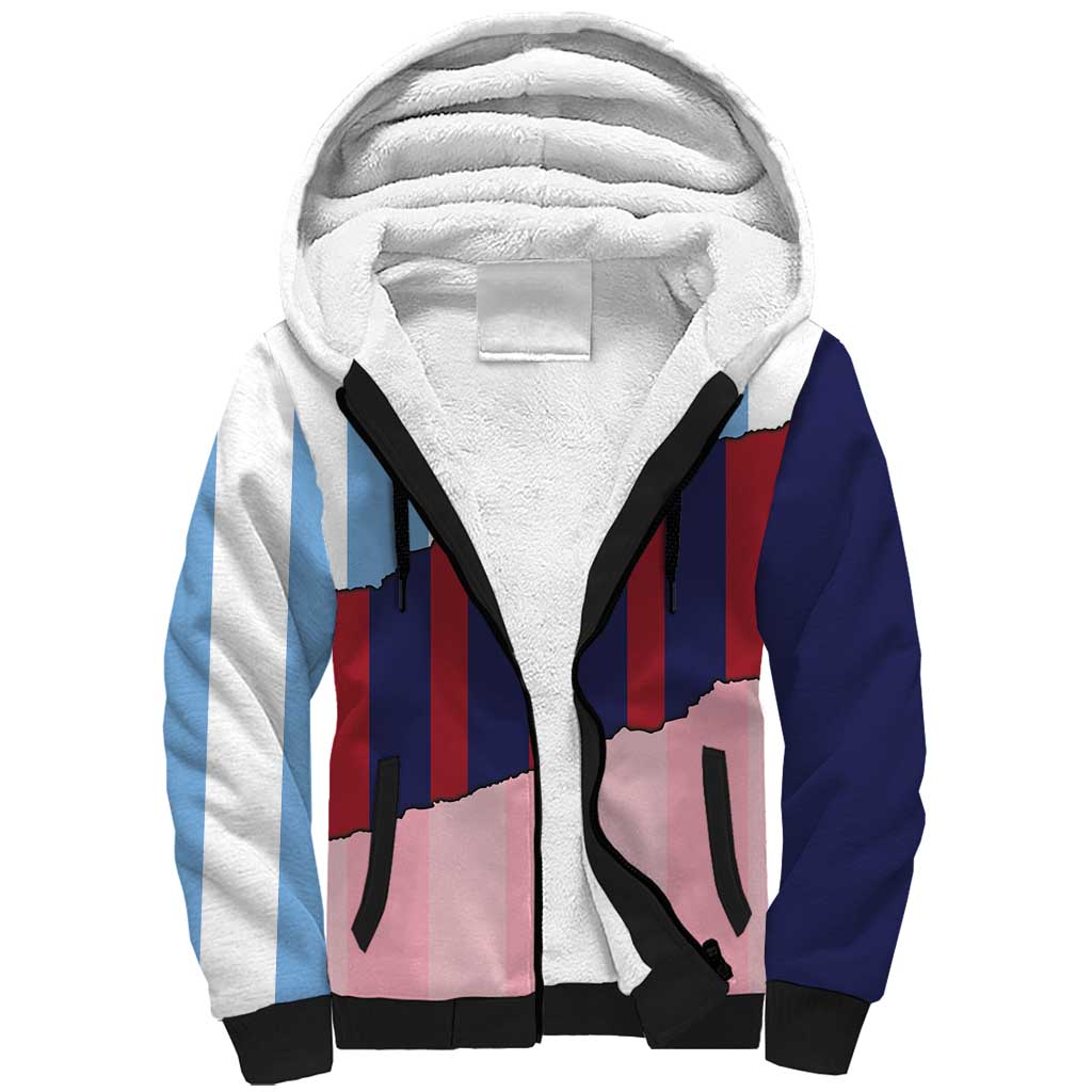 Custom Argentina and Spain Sherpa Hoodie Trio Special Vintage Edition
