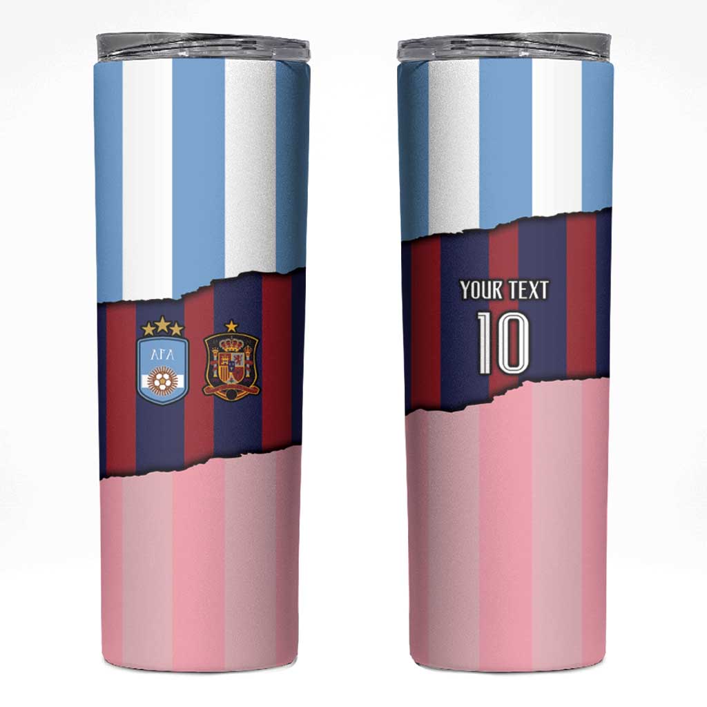 Custom Argentina and Spain Skinny Tumbler Trio Special Vintage Edition