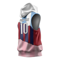 Custom Argentina and Spain Sleeveless Hoodie Trio Special Vintage Edition