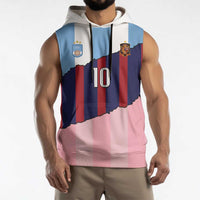 Custom Argentina and Spain Sleeveless Hoodie Trio Special Vintage Edition