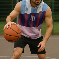 Custom Argentina and Spain Sleeveless Hoodie Trio Special Vintage Edition