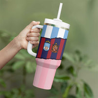 Custom Argentina and Spain Tumbler With Handle Trio Special Vintage Edition