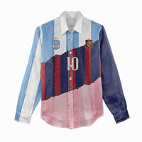Custom Argentina and Spain Women Casual Shirt Trio Special Vintage Edition