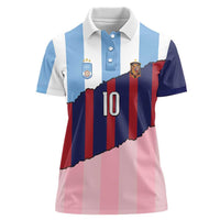 Custom Argentina and Spain Women Polo Shirt Trio Special Vintage Edition