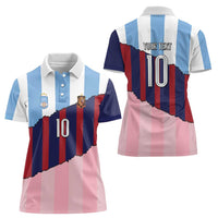 Custom Argentina and Spain Women Polo Shirt Trio Special Vintage Edition