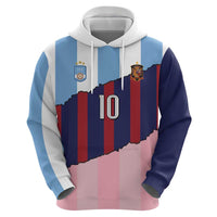 Custom Argentina and Spain Zip Hoodie Trio Special Vintage Edition