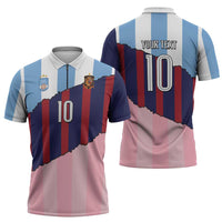 Custom Argentina and Spain Zipper Polo Shirt Trio Special Vintage Edition