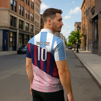 Custom Argentina and Spain Zipper Polo Shirt Trio Special Vintage Edition