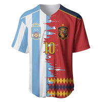 Custom Argentina and Spain Baseball Jersey 2026 Battle Finalissima