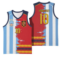 Custom Argentina and Spain Basketball Jersey 2026 Battle Finalissima