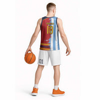 Custom Argentina and Spain Basketball Jersey 2026 Battle Finalissima
