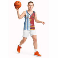 Custom Argentina and Spain Basketball Jersey 2026 Battle Finalissima