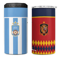 Custom Argentina and Spain 4 in 1 Can Cooler Tumbler 2026 Battle Finalissima