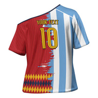 Custom Argentina and Spain Cross Shoulder Shirt 2026 Battle Finalissima