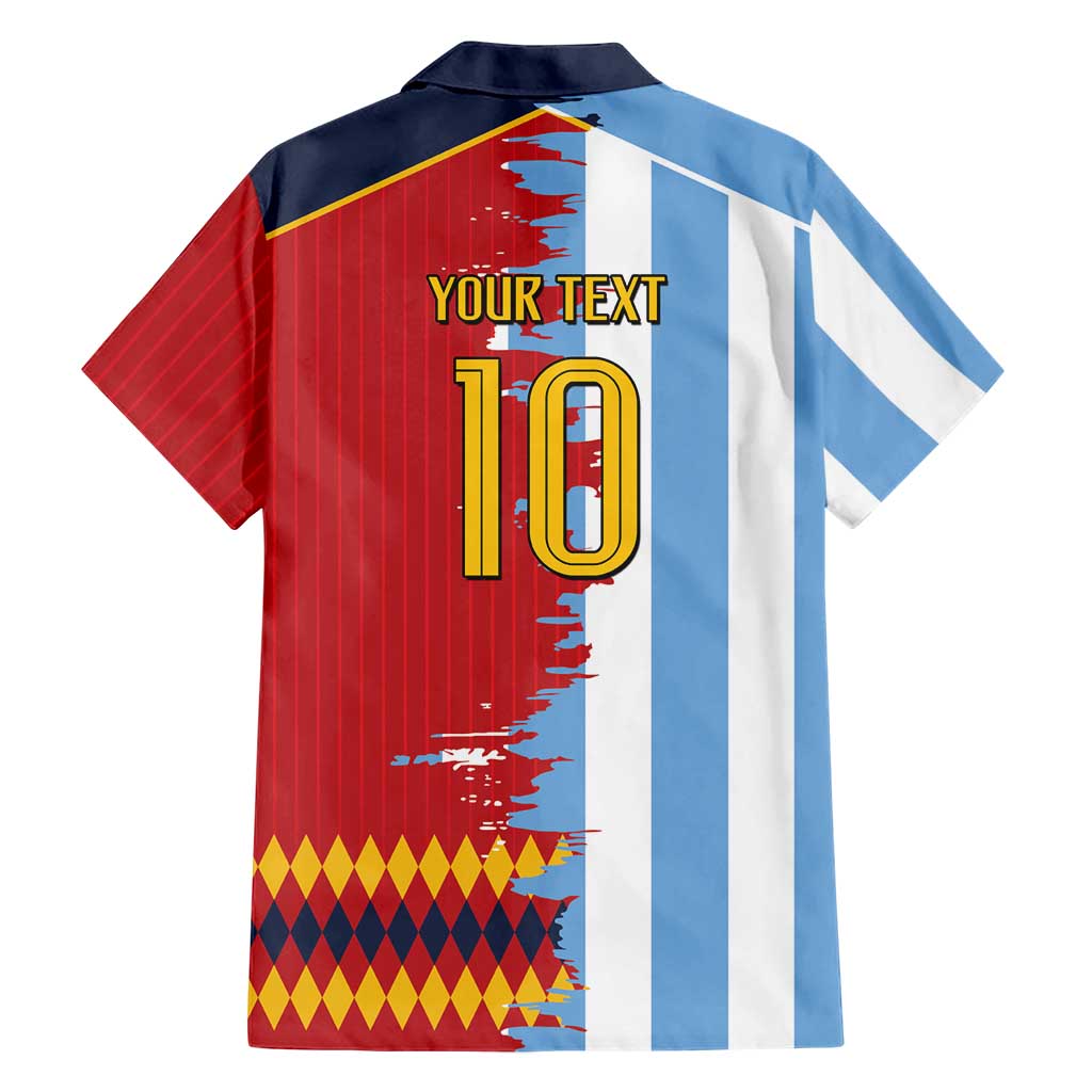 Custom Argentina and Spain Hawaiian Shirt 2026 Battle Finalissima