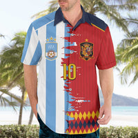 Custom Argentina and Spain Hawaiian Shirt 2026 Battle Finalissima