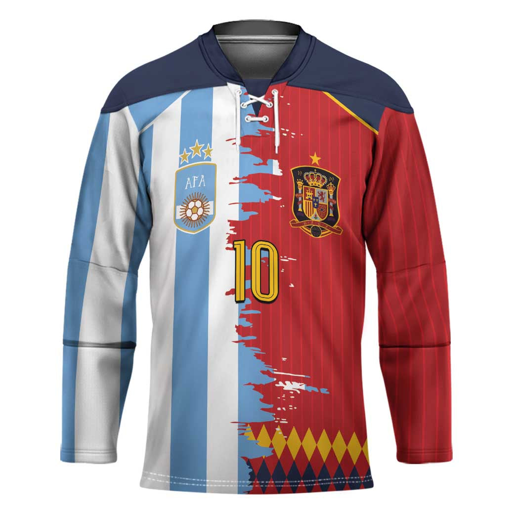 Custom Argentina and Spain Hockey Jersey 2026 Battle Finalissima