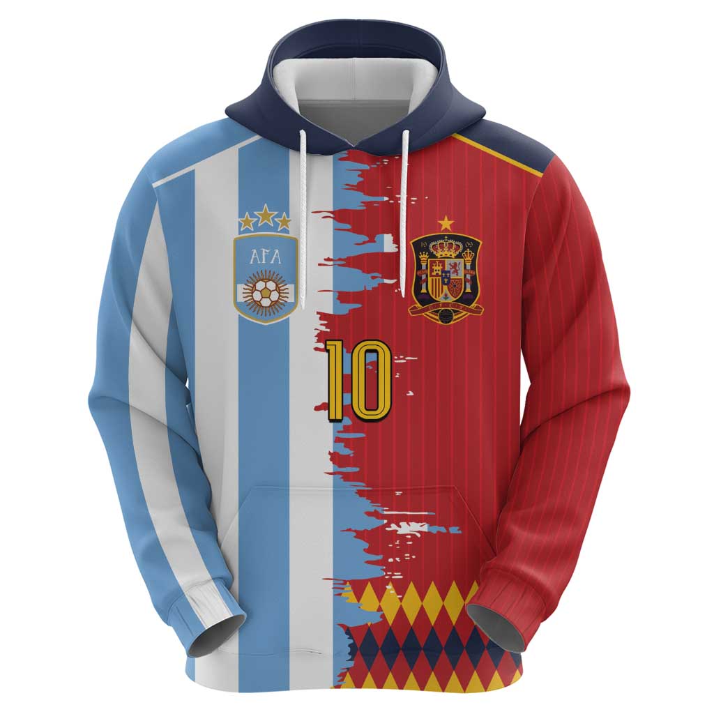 Custom Argentina and Spain Hoodie 2026 Battle Finalissima