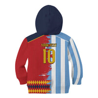 Custom Argentina and Spain Kid Hoodie 2026 Battle Finalissima