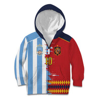 Custom Argentina and Spain Kid Hoodie 2026 Battle Finalissima