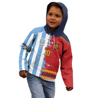 Custom Argentina and Spain Kid Hoodie 2026 Battle Finalissima