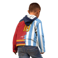 Custom Argentina and Spain Kid Hoodie 2026 Battle Finalissima