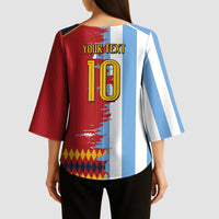 Custom Argentina and Spain Kimono Sleeve Blouse 2026 Battle Finalissima