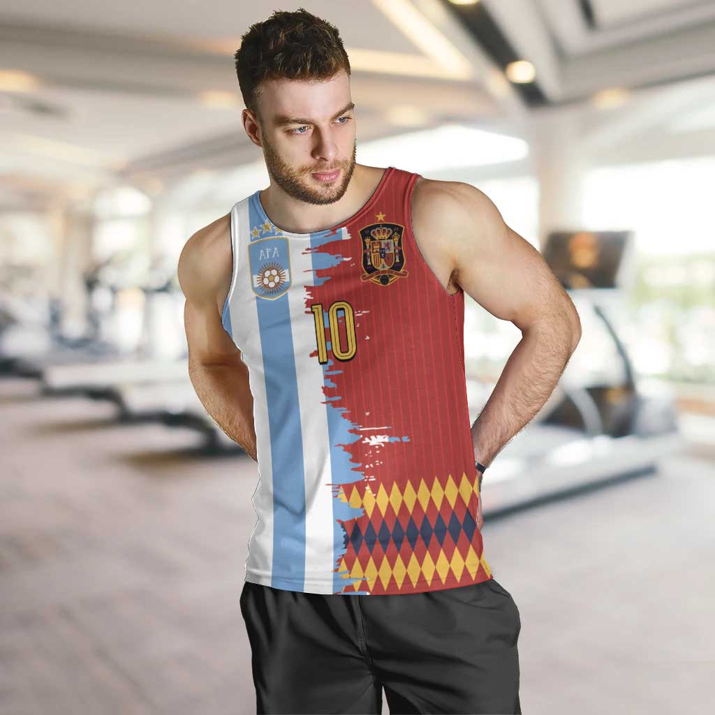 Custom Argentina and Spain Men Tank Top 2026 Battle Finalissima