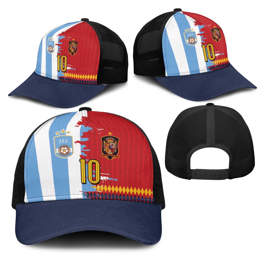Custom Argentina and Spain Mesh Trucker Cap 2026 Battle Finalissima