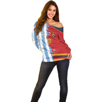 Custom Argentina and Spain Off Shoulder Sweater 2026 Battle Finalissima