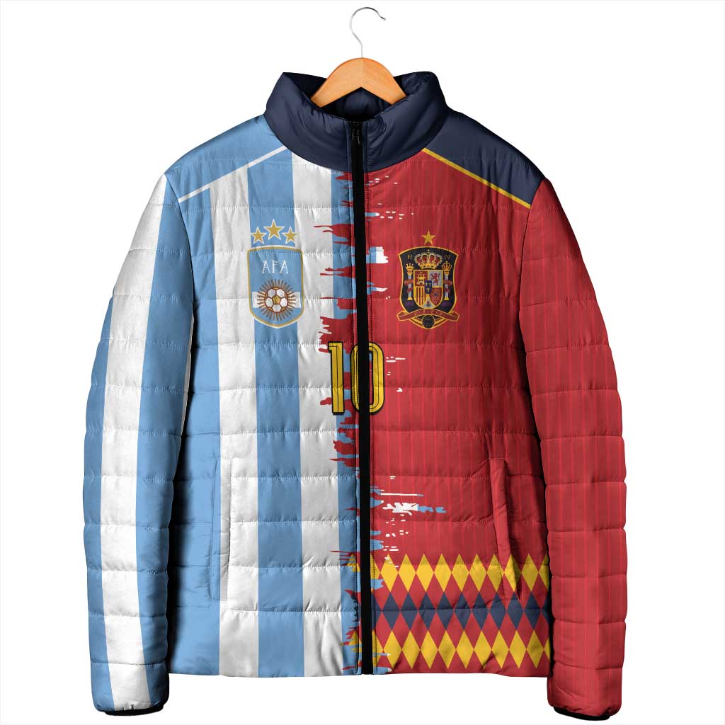 Custom Argentina and Spain Padded Jacket 2026 Battle Finalissima