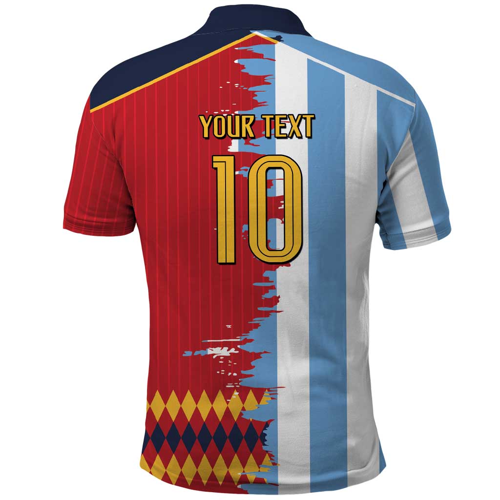 Custom Argentina and Spain Polo Shirt 2026 Battle Finalissima