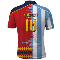 Custom Argentina and Spain Polo Shirt 2026 Battle Finalissima