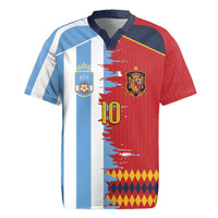 Custom Argentina and Spain Rugby Jersey 2026 Battle Finalissima