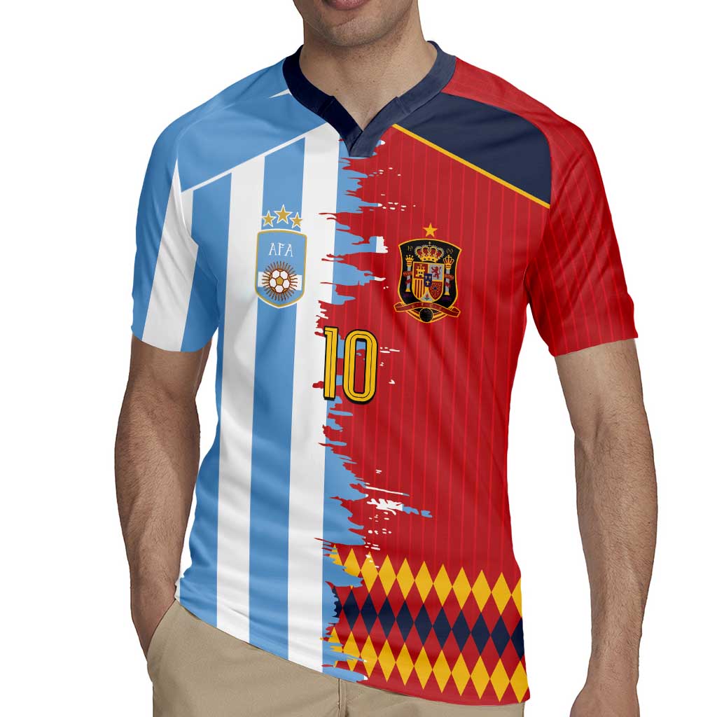 Custom Argentina and Spain Rugby Jersey 2026 Battle Finalissima