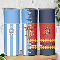Custom Argentina and Spain Skinny Tumbler 2026 Battle Finalissima
