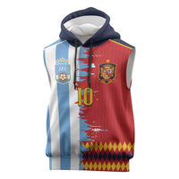 Custom Argentina and Spain Sleeveless Hoodie 2026 Battle Finalissima
