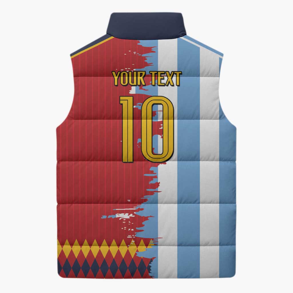Custom Argentina and Spain Sleeveless Puffer Jacket 2026 Battle Finalissima