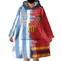 Custom Argentina and Spain Wearable Blanket Hoodie 2026 Battle Finalissima