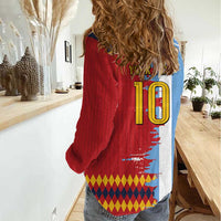 Custom Argentina and Spain Women Casual Shirt 2026 Battle Finalissima