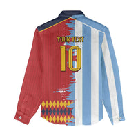 Custom Argentina and Spain Women Casual Shirt 2026 Battle Finalissima